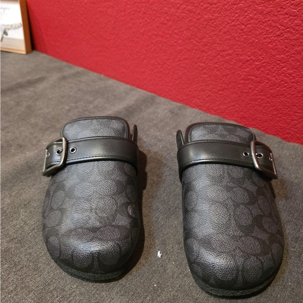 Coach Dark Brown Monogram Clogs - Picture 3 of 8